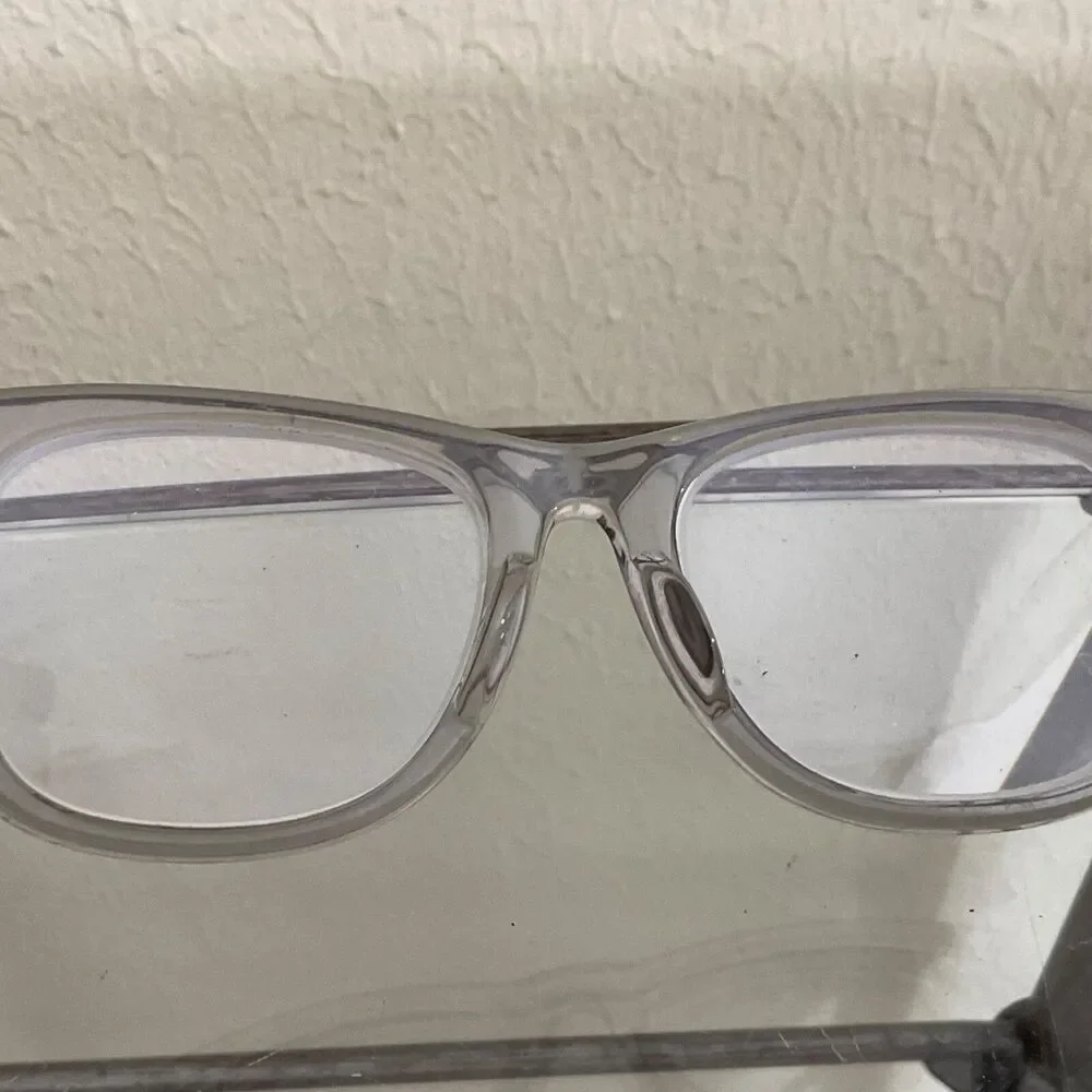 Zenni Kids Eye Glasses Frames Only smoky clear plastic frames.124-12